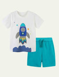 Rocket Appliqué T-shirt Suit - Bebehanna