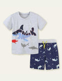 Shark Appliqué T-Shirt Kostüm