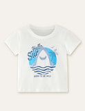 T-shirt met haaienprint