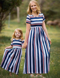 Stripes familie matchende kjole