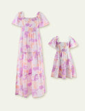 Tie-Dye Sleeve Family Matching Dress - Bebehanna