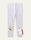 Leggings mit Einhorn-Applikation und Quasten