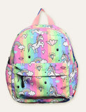 Unicorn Dinosaurier Voll gedréckt Schoultasche Rucksak